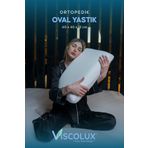 Viscolux Oval Sabun Ortopedik Visco Yastık - Baş Ağrısı Önleyici Yüksek Yastık Pembe 60x40x15