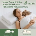 Viscomax Ortopedik Uyku Yastığı - Boyun Düzleşmesi ve Ağrı Için Destek - 42 x 52 cm - Beyaz