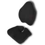 Viscomfort Ergonomik Oturma Minderi & Ortopedik Visco Bel Yastık Seti - 46 x 40 cm - Siyah