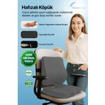 Viscomina Ortopedik 2'li Bel ve Oturma Yastığı Seti %100 Visco Ofis & Araç Kullanımı İçin Ergonomik Destek