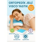 Viscomina "Ortopedik Jel Katmanlı Tombul Visco Yastık | Serinletici Soğutma Etkili - 60x40x11 cm