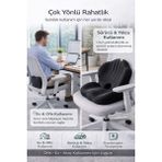 Viscomina Visco Memory Foam Ortopedik Bel ve Sırt Destek Yastığı Oyuncu Koltuğu Ofis Sandalyesi - Siyah