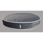 Viscopet Lüks Visco Dolgulu Dayanıklı Fermuarlı Yıkanabilir Yuvarlak Kedi Köpek Yatağı XL-100X10CM - Siyah - 100 x 10 cm