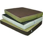 Viscopet Lüks Visko 10CM Blok Süngerli 100% Sıvı Geçirmez Alezli Fermuarlı Yıkanabilir Köpek Yatağı - 2XL - Kahve - Fıstık Yeşili