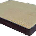 Viscopet Lüks Visko 10CM Blok Süngerli 100% Sıvı Geçirmez Alezli Fermuarlı Yıkanabilir Köpek Yatağı-latte (X-Large)