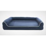 Viscopet Premium Sofa Blok Sungerli Alezli Fermuarlı Yıkanabilir Köpek Yatağı - 70 x 95 cm - Koyu Mavi