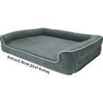 viscopet Premium Sofa Blok sungerli Alezli Fermuarlı Yıkanabilir Köpek Yatağı-S-antrasit (X-Large)