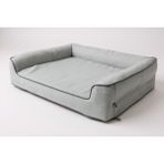 Viscopet Premium Sofa Blok Sungerli Alezli Fermuarlı Yıkanabilir Köpek Yatağı S-Gri - 80 x 110 cm