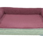 viscopet Premium Sofa Blok sungerli Alezli Fermuarlı Yıkanabilir Köpek Yatağı(S-bordokrem-M)
