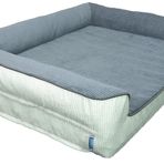 viscopet Premium Sofa Blok sungerli Alezli Fermuarlı Yıkanabilir Köpek Yatağı(S-fumekrem-L)