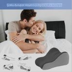 Viscora Hamileler ve Çiftler İçin Kalça ve Bel Destek Minderi, Oturma ve Yatma İçin Ergonomik Köpük Yastık Çok Amaçlı Ortopedik Destek Yastığı - 40 x 50 cm - Gri