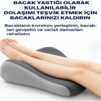 Viscora Ortopedik Bacak Yükseltici Destek Yastığı – Visco Minder, Ödem Azaltıcı ve Dolaşım Destekleyici – Ev ve Dinlenme İçin - 40 x 50 cm - Gri