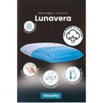 Viscoshy Lunavera Airflow Hava Kanallı Ortopedik Visco Yastık Premium Ortopedik Visko, Lüks, Visco Yastık - 60 x 40 cm - Mavi - Beyaz