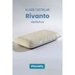 Viscoshy Rivanto Uzun Klasik Premium Gelişmiş Ergonomik Ortopedik Visko, Lüks, Visco Yastık - 40 x 70 cm - Beyaz - Bej