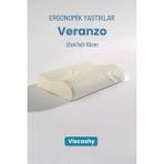 Viscoshy Veranzo Premium Gelişmiş Ergonomik Ortopedik Visko, Lüks, Visco Yastık - 31 x 47 cm - Beyaz
