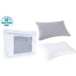 Viscotex Bebek Yastığı Kılıfı 50X32X6CM Beyaz/gri - Açık Gri
