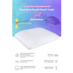 VİSCOTEX Hava Kanallı Klasik Boyun Destekli Visco Ortopedik Yastık, Small, 56x37x12cm. Beyaz-turkuaz