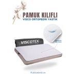 VİSCOTEX Pamuk Kılıflı Small Boyun Destekli Visco Ortopedik Yastık, Kahverengi, 60x40x10 Cm
