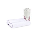 VİSCOTEX Yüksek Boyun Destekli Ortopedik Yastık, Çift Boyun Destekli Visco Yastık, 60x43x14/12 Cm, Beyaz