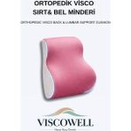 ViscoWell Visco Ortopedik Bel Destek Yastığı, Ofis, Araba, Sandalye, Koltuk, Sırt Yastığı Minderi