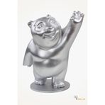 Viselia Dekoratif Ayı Biblo Heykel El Yapımı Sevimli Hediyelik Süs Eşyası 29 X 22 cm Gümüş, visdekoayı1