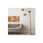 VİSENTE HOME Yay Gold Kaplama, Çağdaş Modern Üç Başlık Deve Boynu Lambader