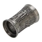 Viski atış Cam Vintage Metal el kabartmalı Mini Fincan Dekorasyon Süsleri (Antik kalay)