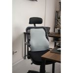 Visko Bel ve Sırt Minderi Araç Ofis Koltuk Sırt Destekleyici Minder Yastık Ortopedik 37x45 cm Açık Gri Oto Bel Yastığı
