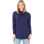 Viskon Dik Yaka Tunik-Lacivert - 5XL