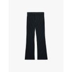 Viskon Karışımlı Slim Fit Düğmeli İspanyol Paça Pantolon