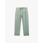 Viskon Kumaş Regular Fit Cepli Pile Detaylı Kemerli Culotte Kumaş Pantolon