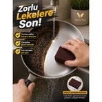 Visluna ( 2 Adet ) Ultra Güçlü Çizmez Bulaşık Süngeri | Yanmış Yağ & Inatçı Kir Temizleyici Profesyonel Mutfak Ovma Süngeri (Çok Amaçlı) - 7 CM - 10 CM