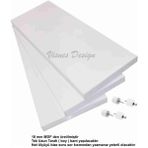 Visnes Özel Ölçü Kesim Dolap Içi Raf Beyaz Mdf Gardrop Rafı Banyo Mutfak Dolap Içi Raf - 35 x 100 cm