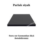 Visnes Özel Ölçü Kesim Dolap Içi Raf Mdf Gardrop Rafı Banyo Mutfak Dolap Içi Raf - 50 x 100 cm - Parlak Siyah