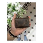 Visso leather Visso 660 Hakiki Deri Mıknatıslı Kapak Akordeon Kartlık Kadın Erkek Kartlık Cüzdan Çanta