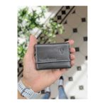 Visso leather Visso 660 Ultimate Gray Natural Hakiki Deri Akordeon Gri Deri Kredi Kartlık Deri Cüzdan Çanta