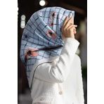 Vissona 0019-0030 Tivil İpek Pudra Bebe Mavisi Eşarp