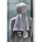 Vissona % 100 İPEK ETNİK DESENLİ GRİ - SİYAH RENKLİ ŞAL