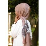 VISSONA % 100 İPEK FRESH ŞAL SÜTLÜ KAHVE/KREM 90X210