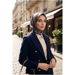 Vissona %100 Twill İpek Etro Desenli Lacivert Renkli 90x90 Eşarp Dikim Şekli : El Dikişi