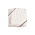 Vissona %100 Twill İpek Monogram Desenli Krem - Somon Renkli 90x90 Eşarp Dikim Şekli : El Dikişi