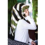 Vissona 10502-01-37 Tivil Siyah-Haki İpek Eşarp