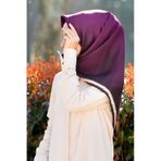 Vissona 10659 Mürdüm Kadın Twill İpek Eşarp
