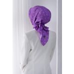 Vissona 51495-0022 Lila Dama Desen Tivil İpek Eşarp