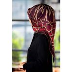 Vissona 8376 Bordo Kadın Twill İpek Eşarp