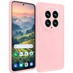 Vissona Huawei Mate 50 Pro Uyumlu Kamera Çıkıntılı Mat Silikon Telefon Kılıfı - Pembe