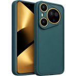 Vissona Huawei Pura 70 Pro / Pura 70 Pro Plus Uyumlu Kamera Korumalı Mat Silikon Telefon Kılıfı - Yeşil
