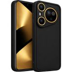Vissona Huawei Pura 70 Uyumlu Kamera Çıkıntılı Mat Silikon Telefon Kılıfı - Siyah
