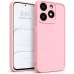 Vissona Infinix Tecno Uyumlu Spark Go 2024 Smart 8 Pro HD Plus Pop 8 Spark 20C Hot 40i Pop 10C Smart 10 HD Uyumlu Kamera Çıkıntılı Mat Silikon Darbe Emici Telefon Kılıfı - Pembe