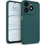 Vissona Infinix Tecno Uyumlu Spark Go 2024 Smart 8 Pro HD Plus Pop 8 Spark 20C Hot 40i Pop 10C Smart 10 HD Uyumlu Kamera Çıkıntılı Mat Silikon Darbe Emici Telefon Kılıfı - Yeşil